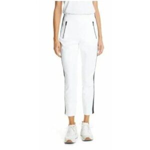 Rag & Bone The Classic Simone Pants White‎ Black Side Stripe Zip Pockets 6 $325
